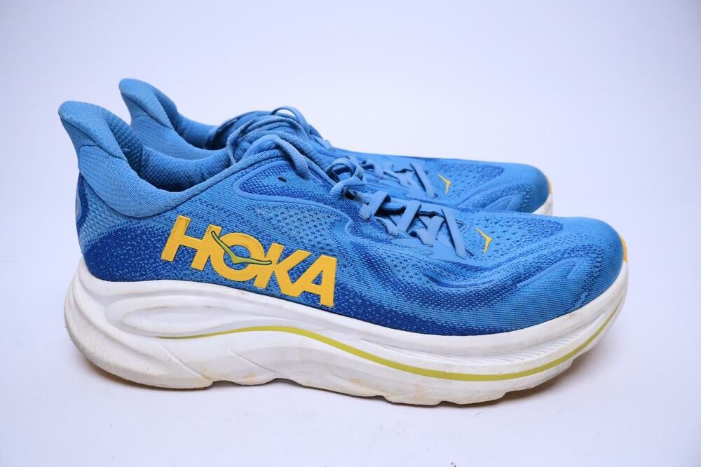 HOKA One One Clifton 10 Blue Men's Size 10 D Blue Running Shoes READ #252